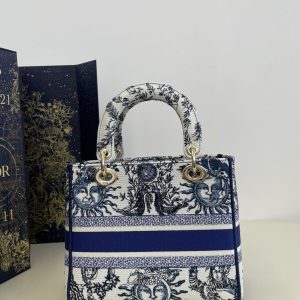 Replica Lady Dior D-Lite Blue Zodiac - high-accuracy replica luxury purse