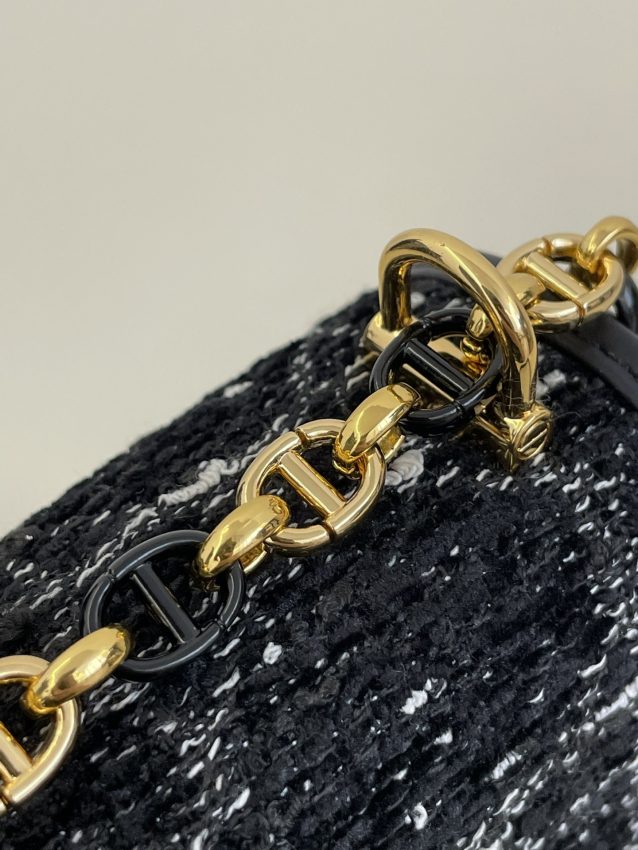 Replica Dior Miss Caro Black Wool - 1:1 designer replica handbag