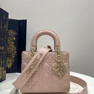 Replica Lady Dior Powered Pink ABC - 1:1 designer replica handbag