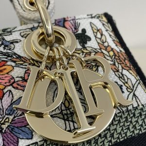 Replica Lady Dior D-Lite Purple Flowers - authentic-look luxury purse replica