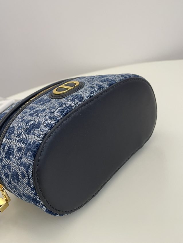Replica Dior 30 Montaigne Vanity Denim Blue - high-quality designer bag clone