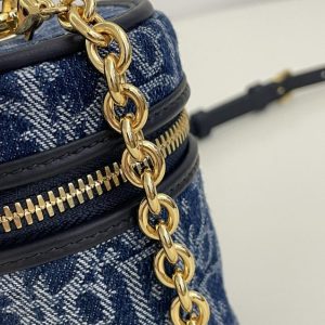 Replica Dior 30 Montaigne Vanity Denim Blue - high-quality designer bag clone