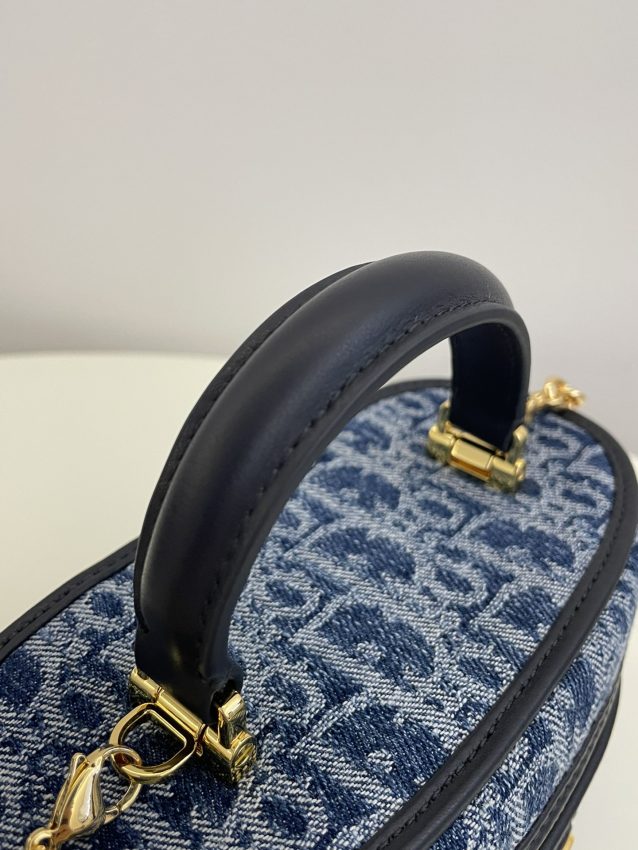Replica Dior 30 Montaigne Vanity Denim Blue - ultra-realistic fake designer tote