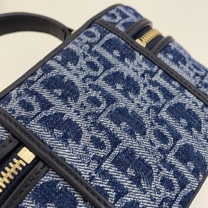 Replica Dior 30 Montaigne Vanity Denim Blue - near-authentic luxury replica handbag