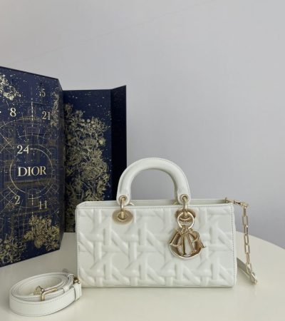 Replica Dior Lady D-Joy Large Bag New White - best quality luxury bag dupe