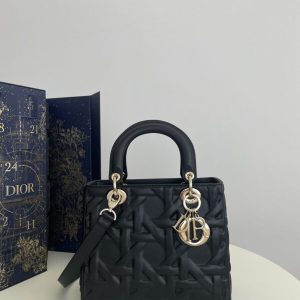 Replica Lady Dior Medium Black - high-quality designer bag clone