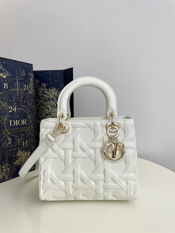 Replica Lady Dior Medium White - elite superclone designer purse