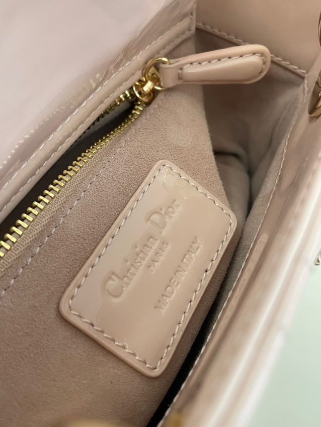 Replica Lady Dior Mini Pink Patent - high-accuracy replica luxury purse