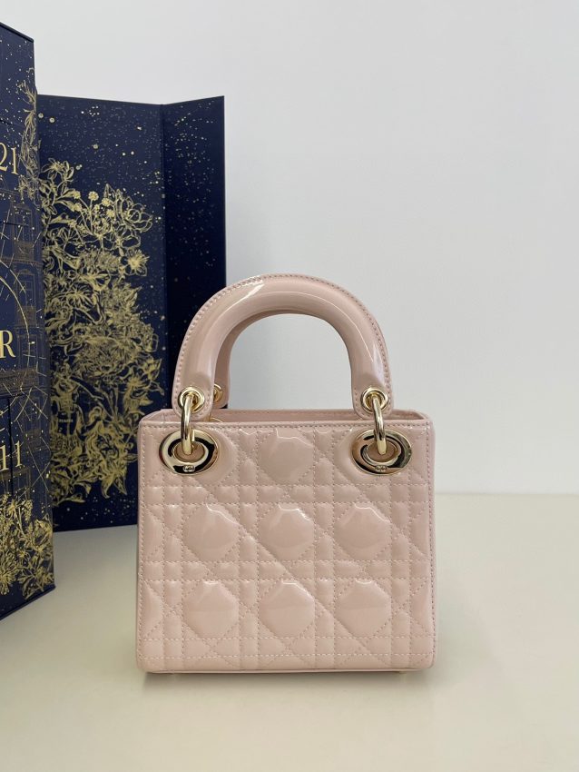 Replica Lady Dior Mini Pink Patent - high-end fake designer purse
