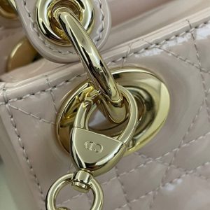 Replica Lady Dior Mini Pink Patent - top-tier luxury replica shoulder bag