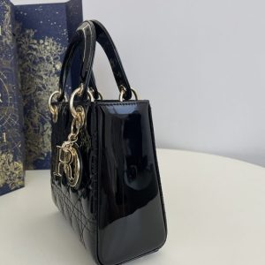 Replica Lady Dior Mini Black Patent - premium-grade designer purse dupe