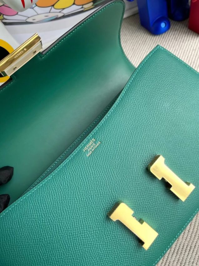 Replica Hermes Constance 26cm Green - top-tier luxury replica shoulder bag
