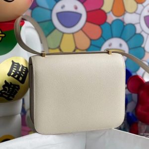 Replica Hermes Constance 18cm White - top-tier luxury replica shoulder bag