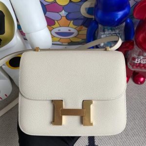 Replica Hermes Constance 18cm White - premium-grade designer purse dupe