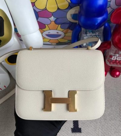 Replica Hermes Constance 18cm White - premium-grade designer purse dupe