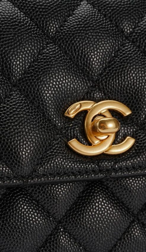 Replica CHANEL 23P Coco Black - top-tier luxury replica shoulder bag