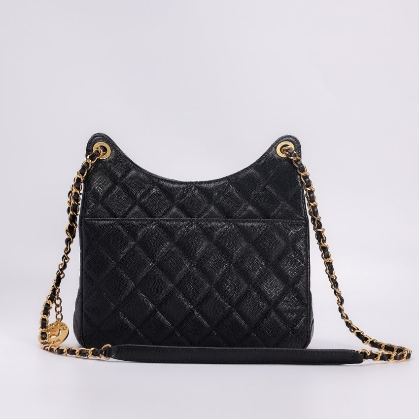 Replica CHANEL Hobo Medium Black - high-end fake designer purse