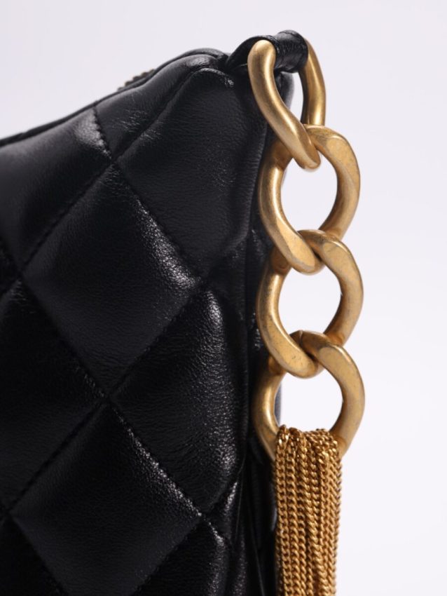 Replica CHANEL Chain Hobo Black - top-rated replica designer bag