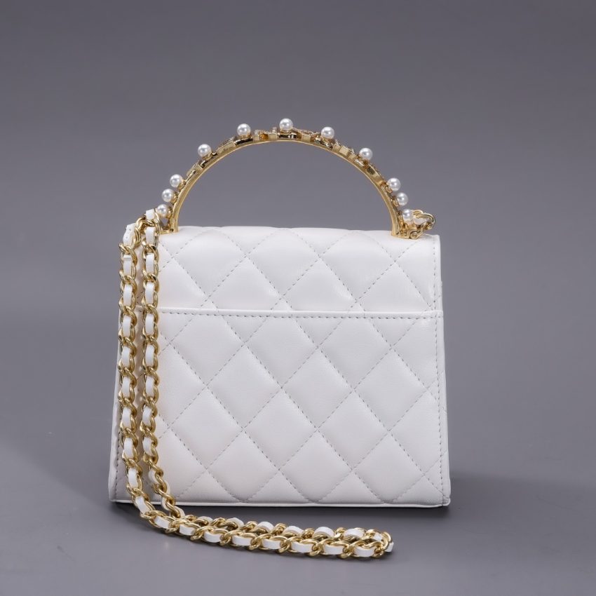 Replica CHANEL 23B Pearl White Handle Bag - premium 1:1 fake handbag model