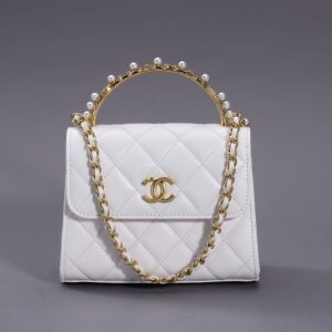 Replica CHANEL 23B Pearl White Handle Bag - realistic designer-inspired fake bag
