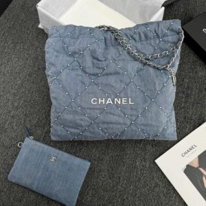 Replica CHANEL 22 Medium Handbag Denim - elite superclone designer purse