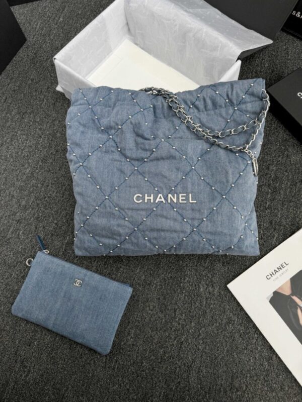 Replica CHANEL 22 Medium Handbag Denim - elite superclone designer purse