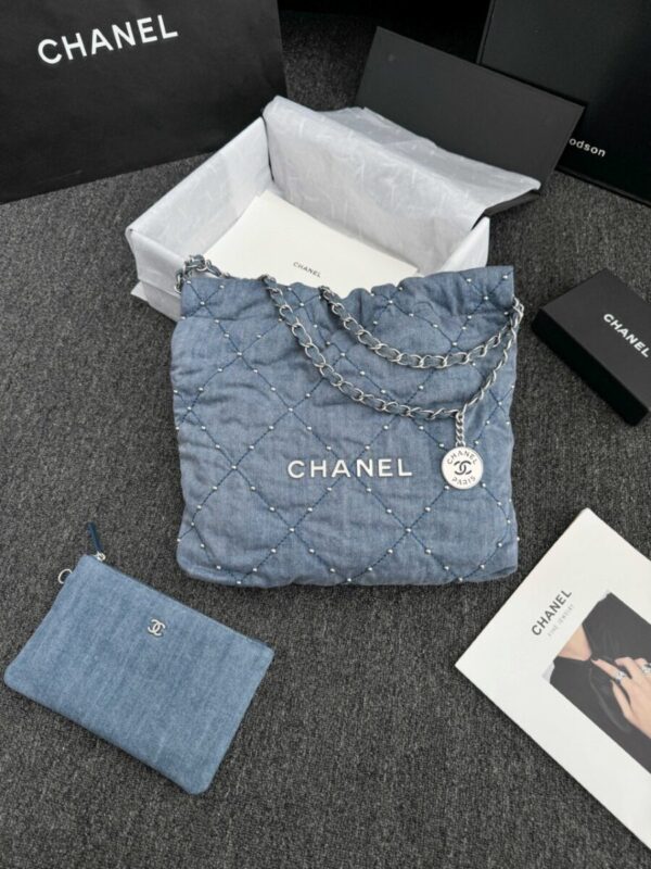 Replica CHANEL 22 Small Handbag Denim - best quality luxury bag dupe