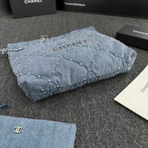Replica CHANEL 22 Small Handbag Denim - realistic designer-inspired fake bag