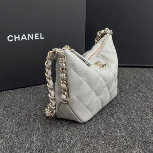 Replica CHANEL 24p Dumpling Bag Gray - best quality luxury bag dupe
