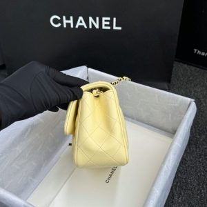 Replica CHANEL Classic Flap 17cm Yellow - elite superclone designer purse