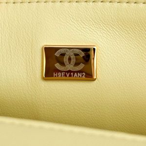 Replica CHANEL Classic Flap 17cm Yellow - near-authentic luxury replica handbag