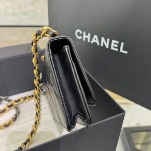 Replica CHANEL 19 Wallet on Chain Black - best quality luxury bag dupe