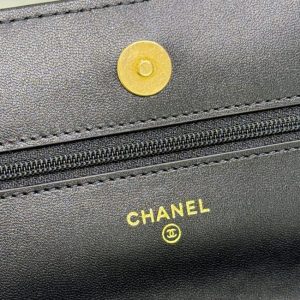 Replica CHANEL 19 Wallet on Chain Black - 1:1 designer replica handbag