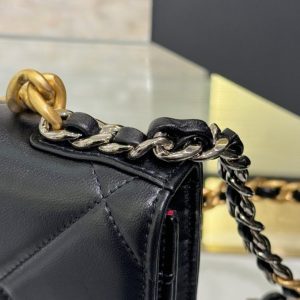 Replica CHANEL 19 Wallet on Chain Black - elite superclone designer purse