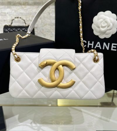 Replica CHANEL 24c Baguette Bag White - premium-grade designer purse dupe