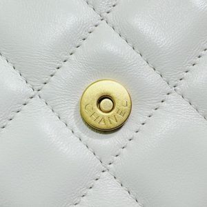 Replica CHANEL 24c Round Shoulder Bag White - top-tier luxury replica shoulder bag
