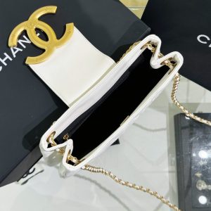 Replica CHANEL 24c Round Shoulder Bag White - best quality luxury bag dupe