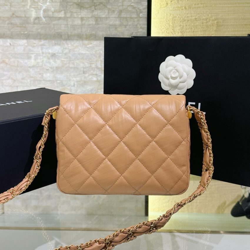 Replica CHANEL 19 Mini Flap Caramel Bag - high-accuracy replica luxury purse