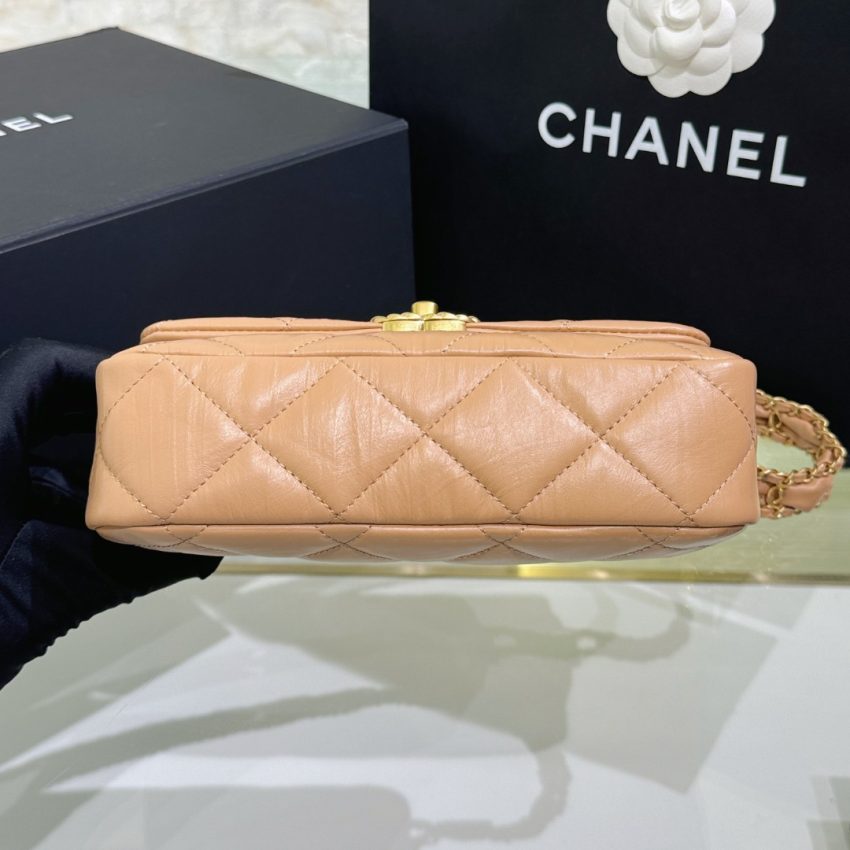 Replica CHANEL 19 Mini Flap Caramel Bag - elite superclone designer purse