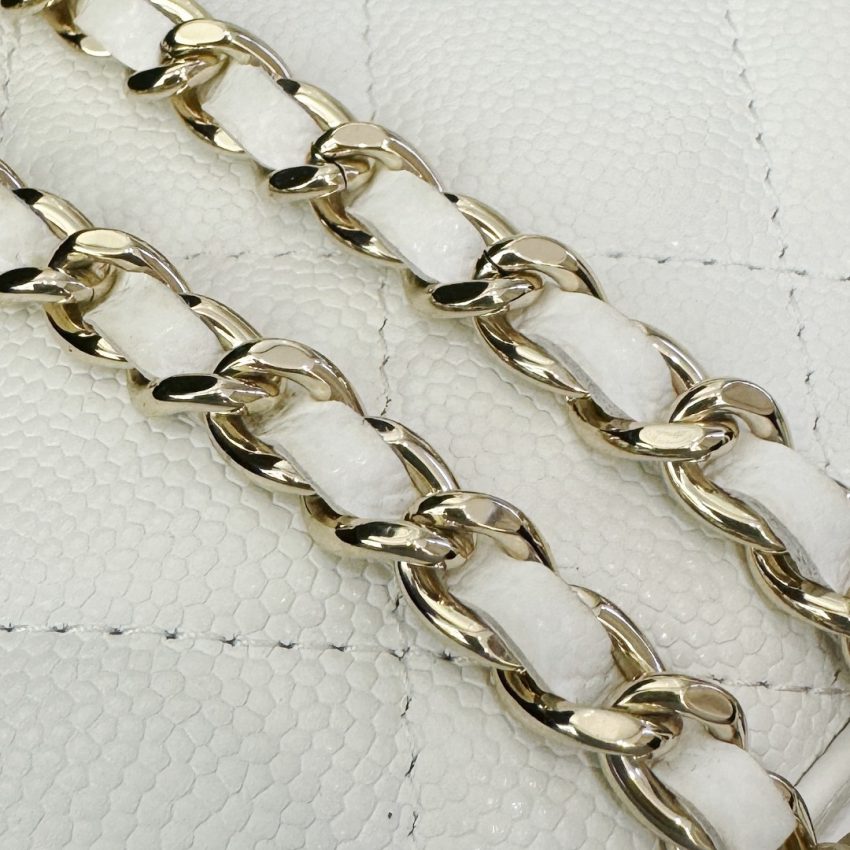 Replica CHANEL 23P Kelly Handle White - top-rated replica designer bag