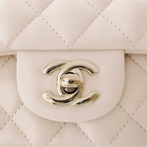 Replica CHANEL Classic Flap 20cm Beige - high-end fake designer purse