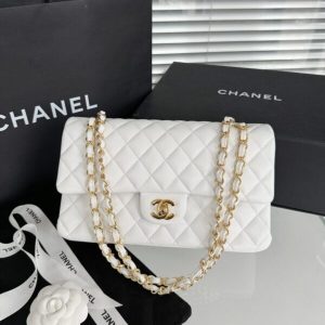 Replica CHANEL Classic Flap 25cm White - top-tier luxury replica shoulder bag