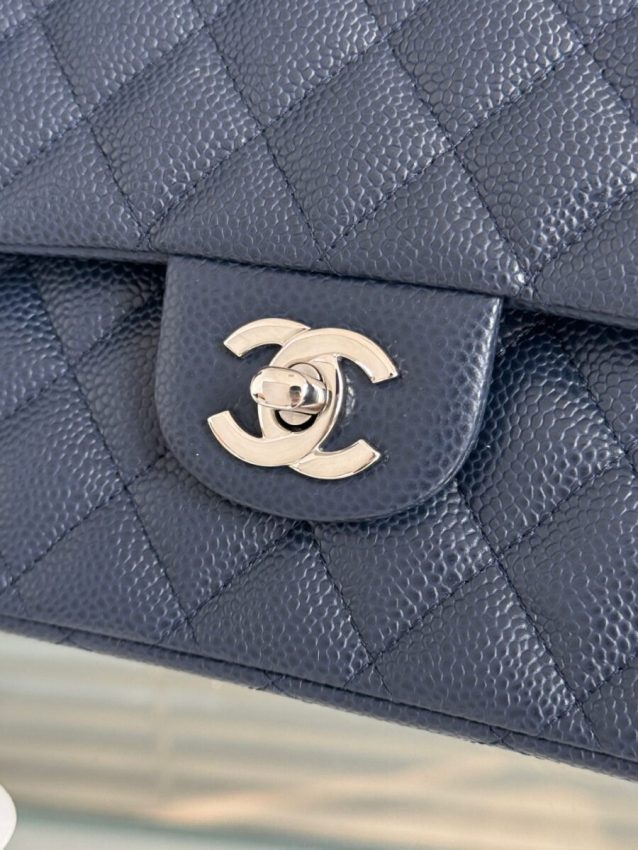 Replica CHANEL Classic Flap 25cm Dark Blue - premium 1:1 fake handbag model