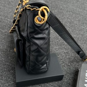 Replica CHANEL 24p Postman Bag Small Black - top-tier luxury replica shoulder bag