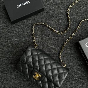 Replica CHANEL Classic Flap 20cm Black Caviar - high-accuracy replica luxury purse