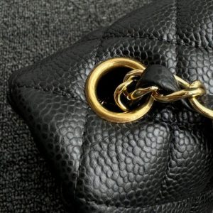 Replica CHANEL Classic Flap 20cm Black Caviar - 1:1 designer replica handbag