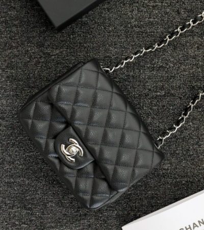 Replica CHANEL Classic Flap 17cm Silver - top-tier luxury replica shoulder bag