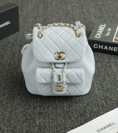 Replica CHANEL 23A Backpack Small Light Blue - 1:1 designer replica handbag