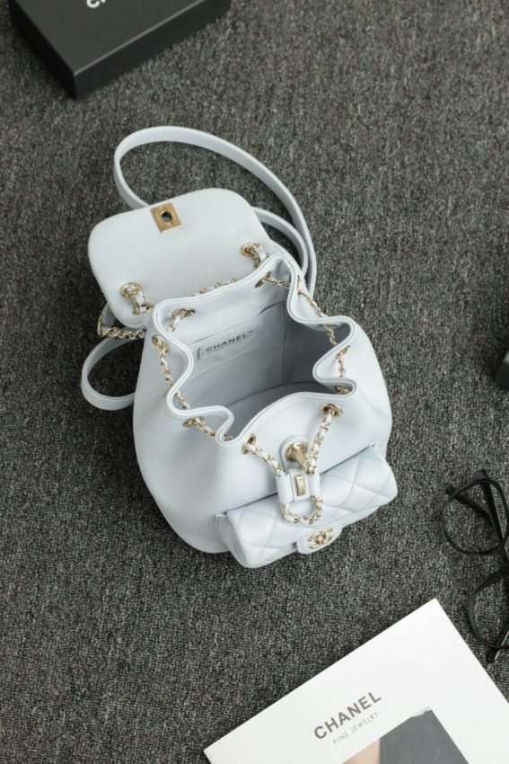 Replica CHANEL 23A Backpack Small Light Blue - realistic designer-inspired fake bag