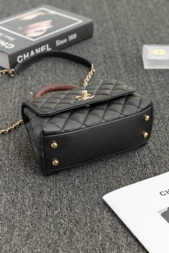 Replica CHANEL 23P Coco Lizard Handle - premium 1:1 fake handbag model